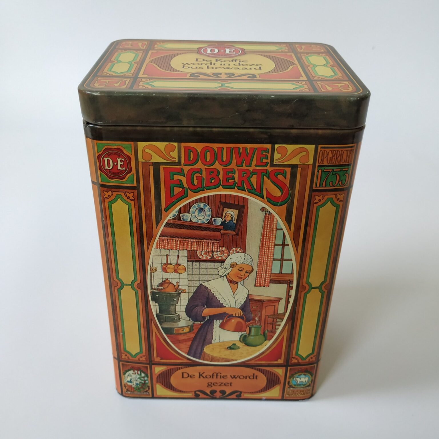 Vintage Blik Bewaarbus Koffie Douwe Egberts Queens Vintage