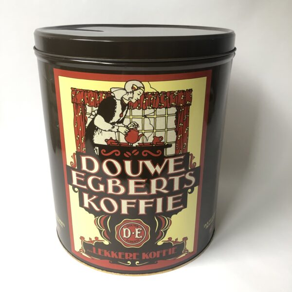 Vintage groot blik Douwe Egberts Koffie