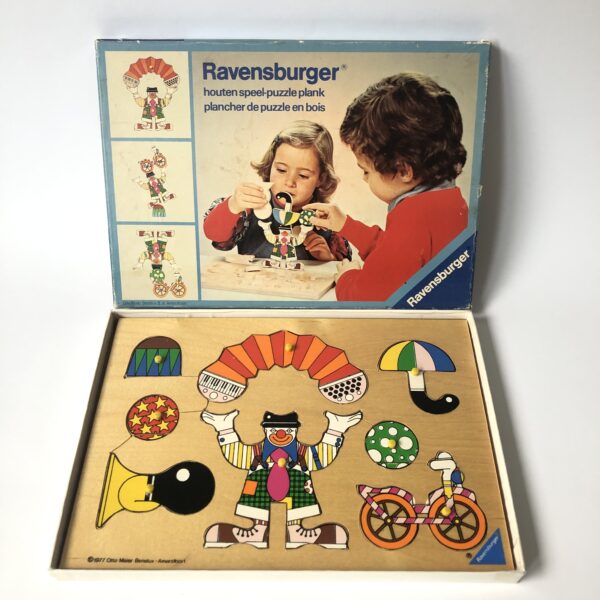 Vintage houten speel-puzzel plank van Ravensburger