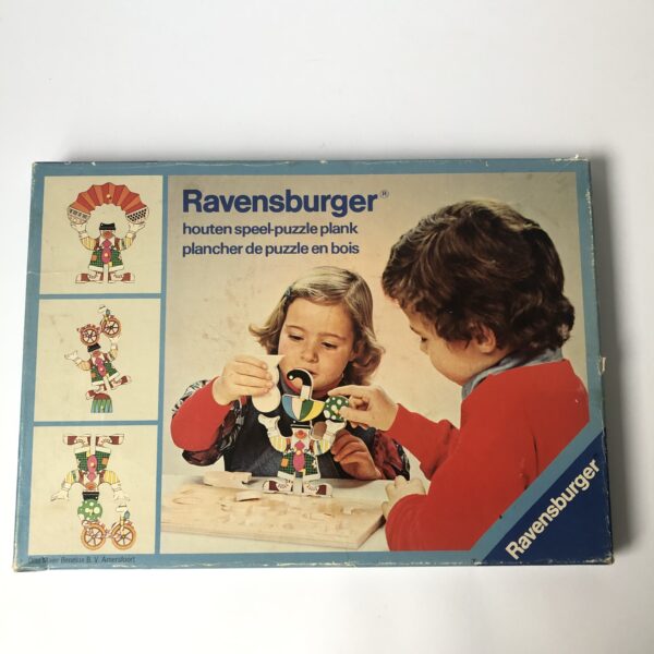 Vintage houten speel-puzzel plank van Ravensburger