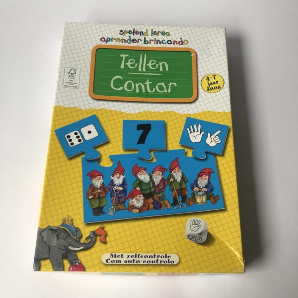 Vintage spel Tellen, spelend leren met zelfcontrole