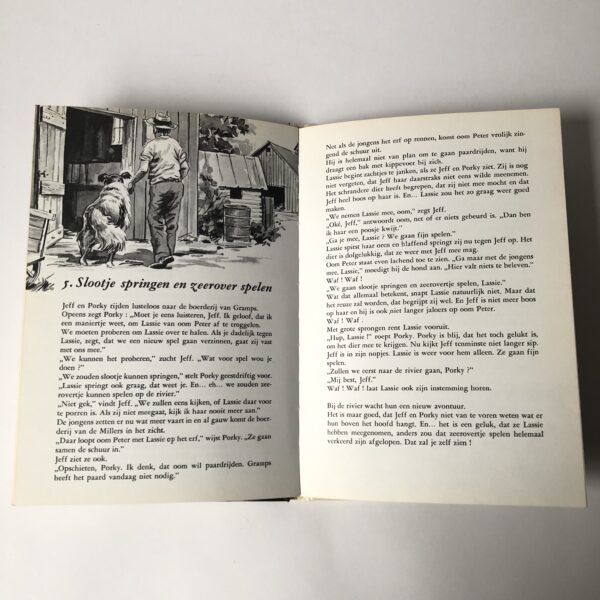 Vintage kinderboek Lassie brengt redding uit 1960