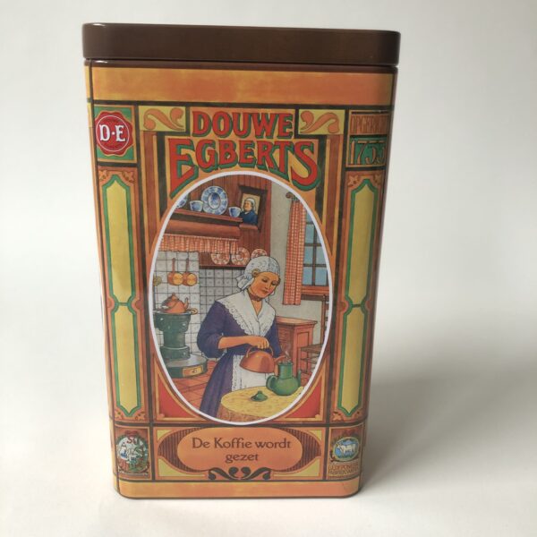 Vintage koffie blik/bewaar bus van Douwe Egberts