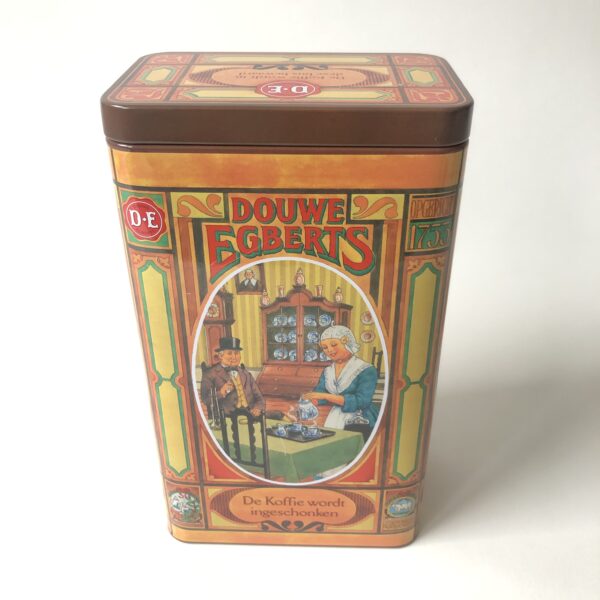 Vintage koffie blik/bewaar bus van Douwe Egberts