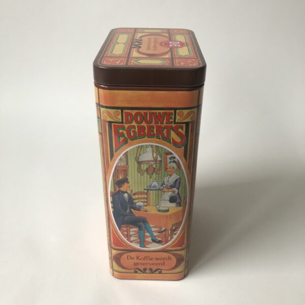 Vintage koffie blik/bewaar bus van Douwe Egberts